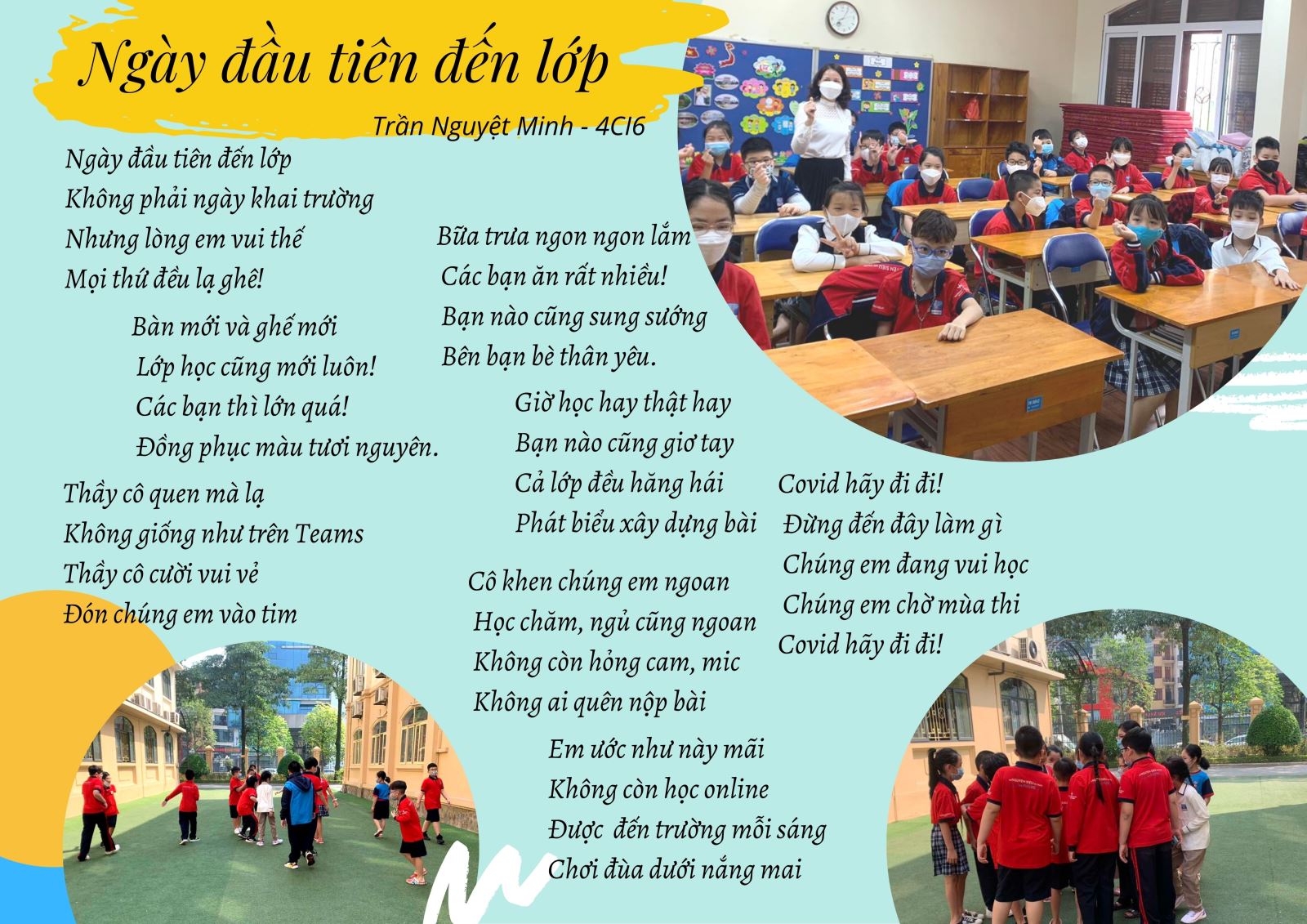 Bài thơ về "Ngày đầu tiên đến lớp - Không phải ngày khai trường"