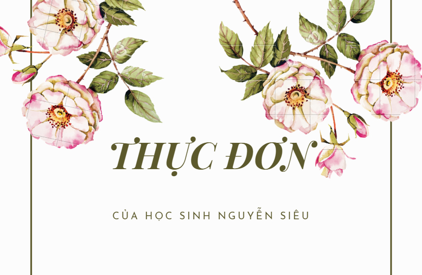 Thực đơn tuần từ 15 - 19/6/2020