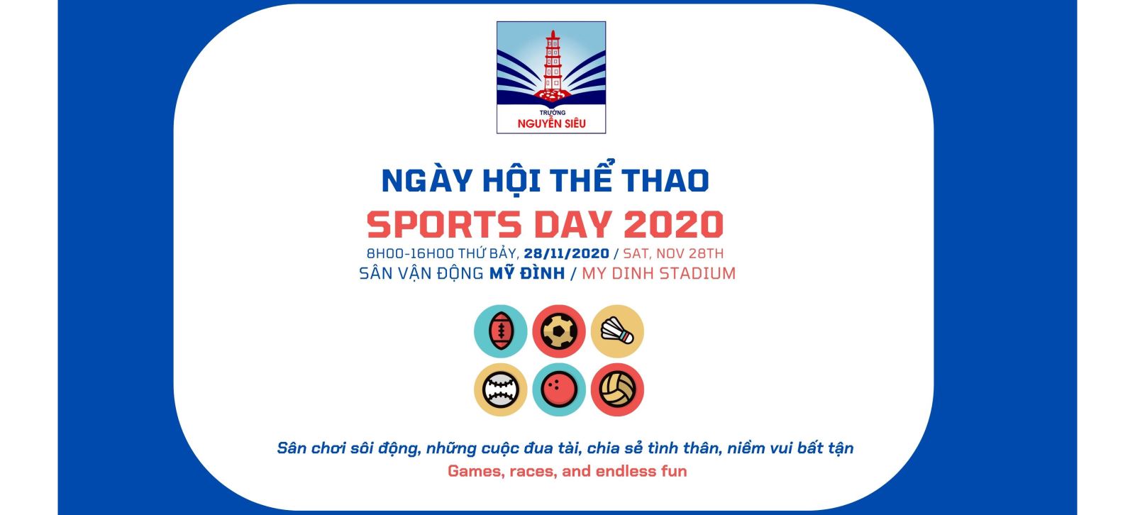 NGÀY HỘI THỂ THAO TRƯỜNG NGUYỄN SIÊU 2020