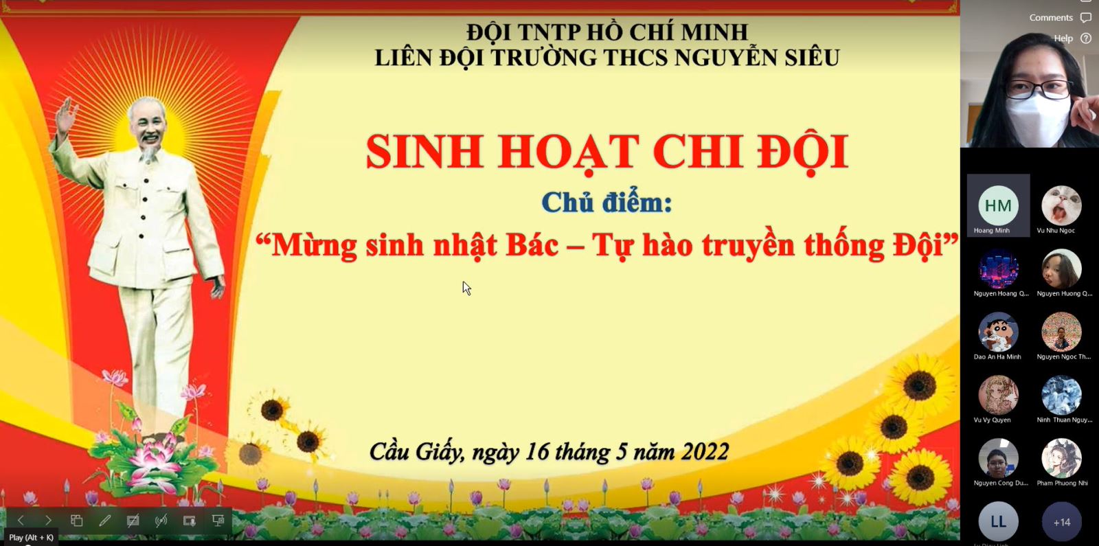 Sinh hoạt Chi Đoàn, Chi Đội tháng 5/2022 – Mừng sinh nhật Bác