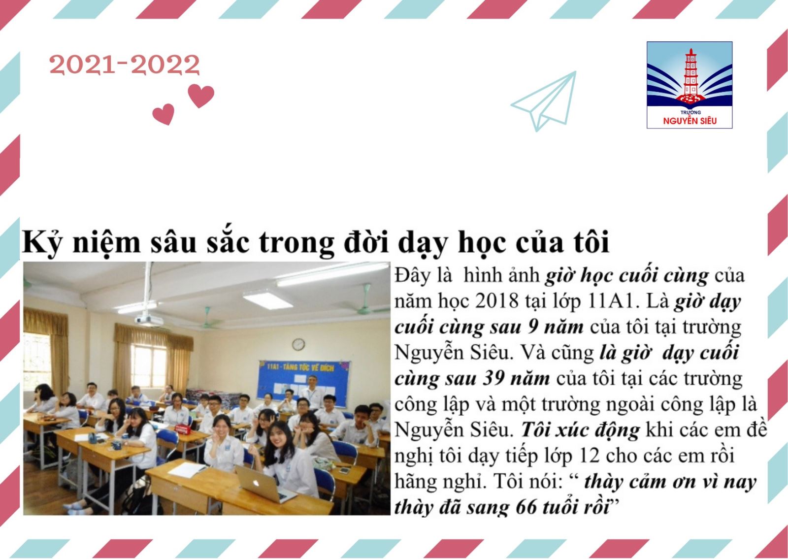 Tri ân mái trường Nguyễn Siêu