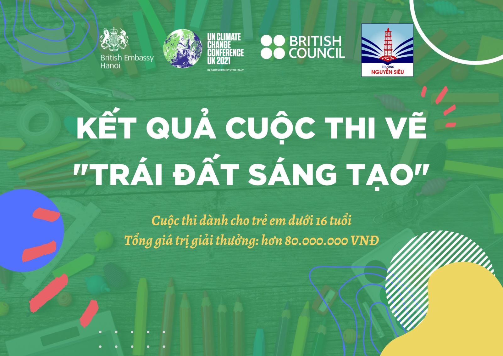 Trao giải Cuộc thi vẽ hưởng ứng Hội nghị COP26 - "Trái Đất Sáng Tạo"