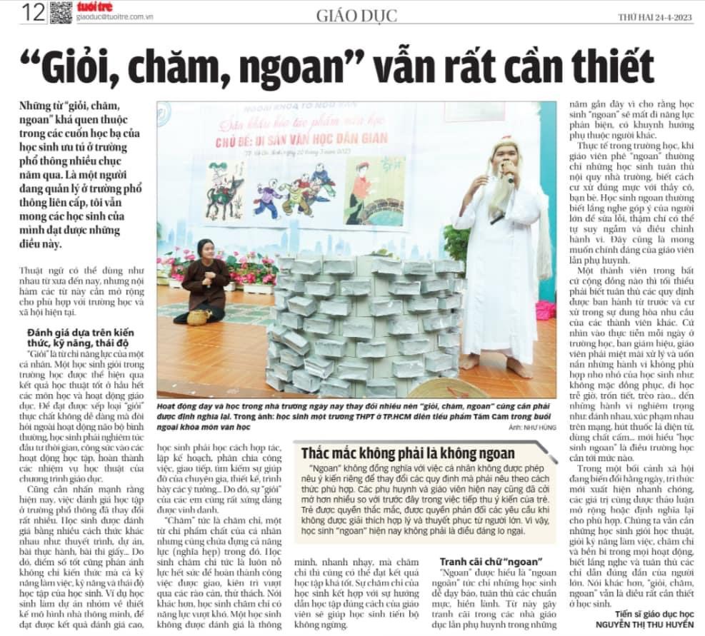 'Giỏi, chăm, ngoan' vẫn rất cần thiết