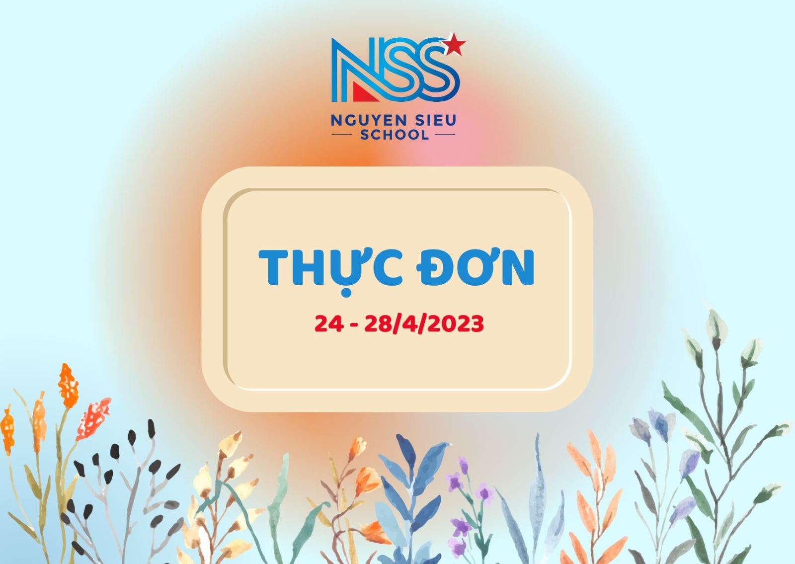 Thực đơn Tuần 24-28/4/2023