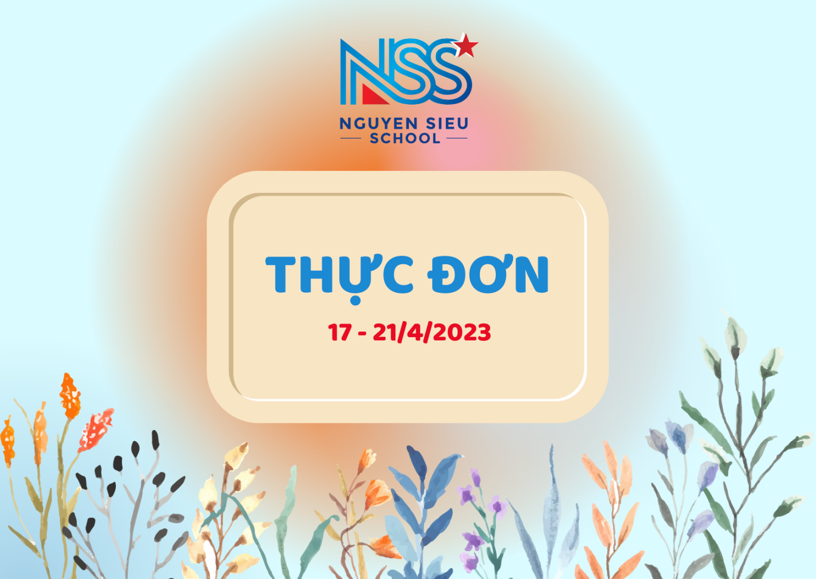 Thực đơn Tuần 17-21/4/2023