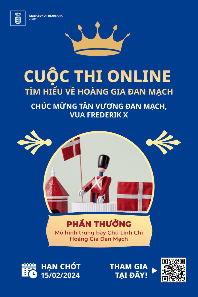 ĐẠI SỨ QUÁN ĐAN MẠCH PHÁT ĐỘNG CUỘC THI ONLINE “TÌM HIỂU VỀ HOÀNG GIA ĐAN MẠCH”