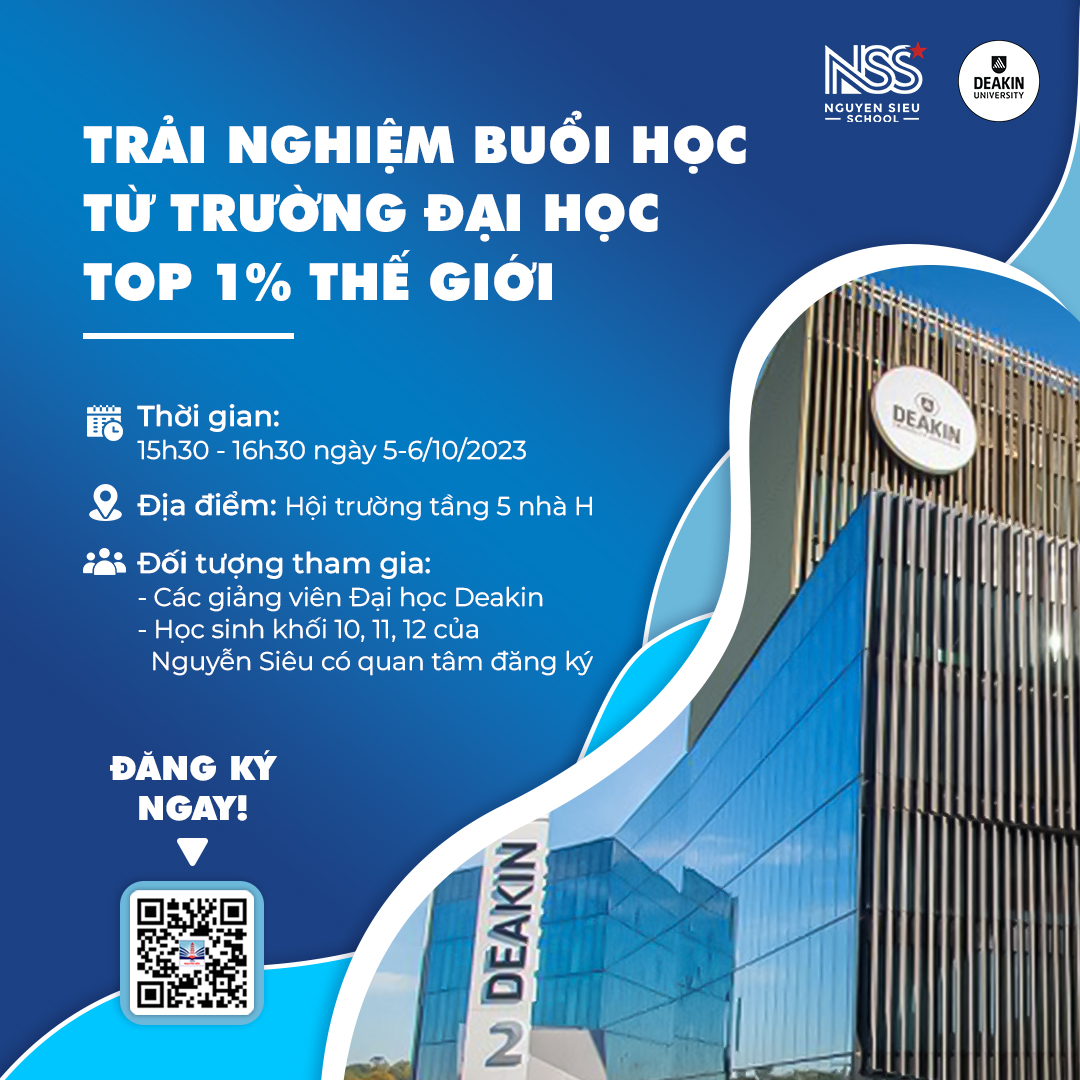 TRẢI NGHIỆM BUỔI HỌC MÔ PHỎNG CÙNG ĐẠI HỌC TOP 1% THẾ GIỚI