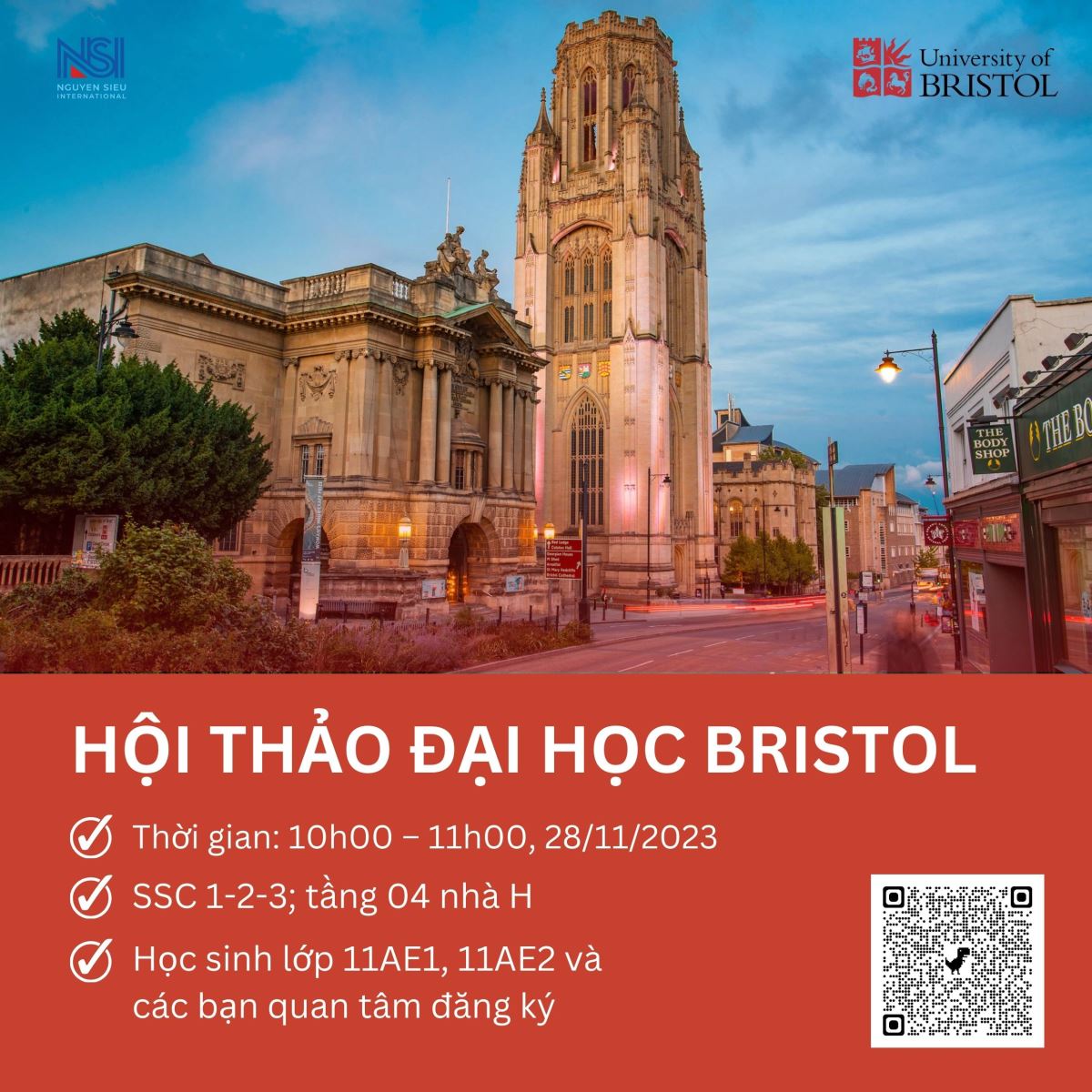 GẶP GỠ TRƯỜNG ĐẠI HỌC TOP 10 ANH QUỐC - ĐẠI HỌC BRISTOL