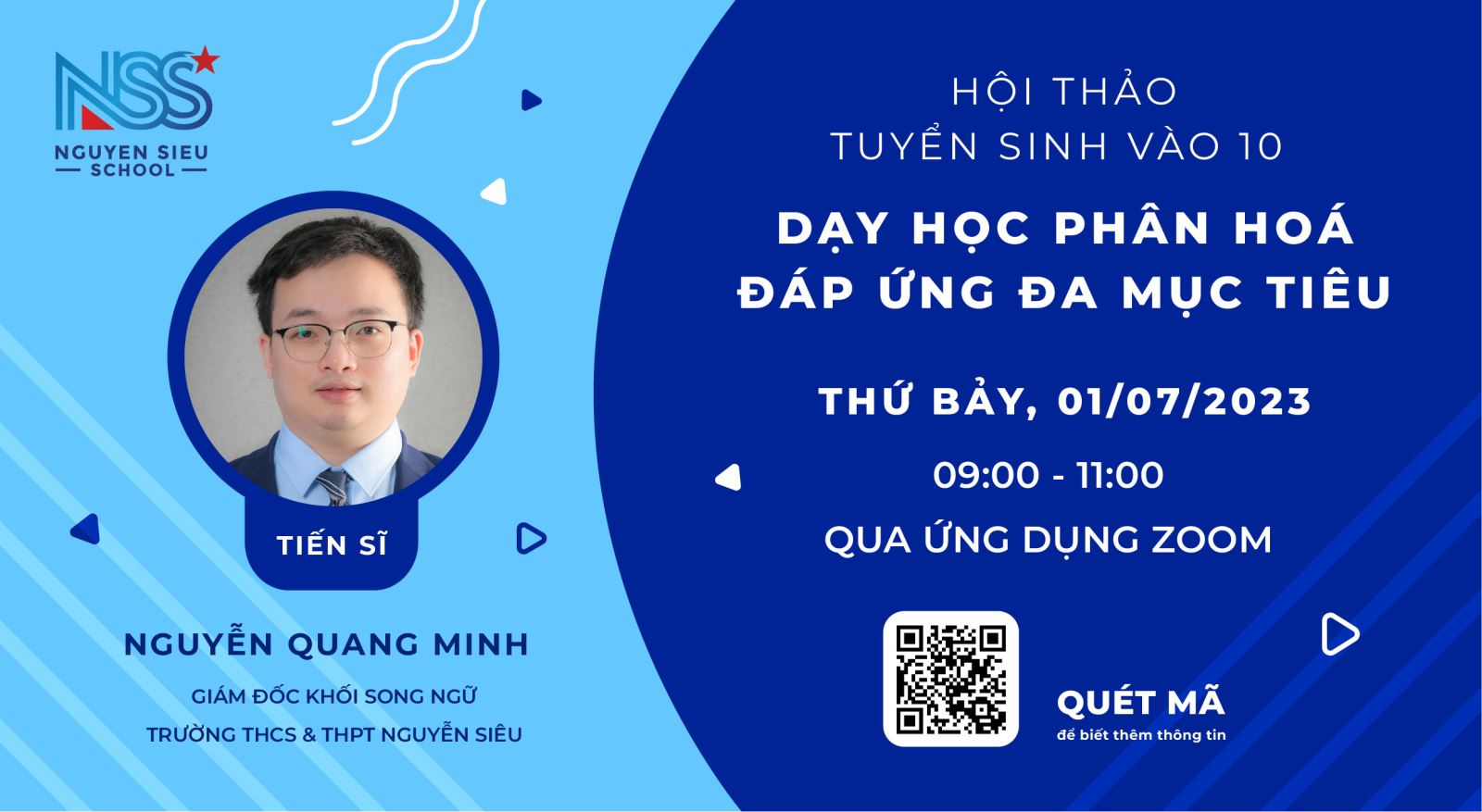 [WEBINAR] DẠY HỌC PHÂN HOÁ - ĐÁP ỨNG ĐA MỤC TIÊU: TIẾN SỸ NGUYỄN QUANG MINH