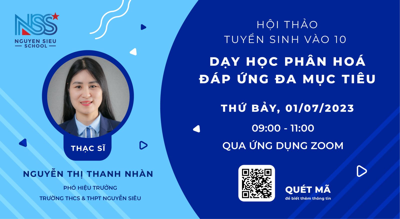 [WEBINAR] DẠY HỌC PHÂN HOÁ - ĐÁP ỨNG ĐA MỤC TIÊU: Th.S NGUYỄN THỊ THANH NHÀN