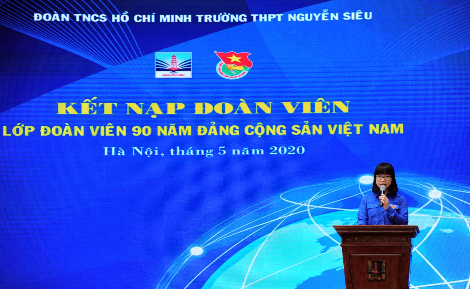 Kết nạp 56 thanh niên ưu tú vào hàng ngũ Đoàn TNCS Hồ Chí Minh