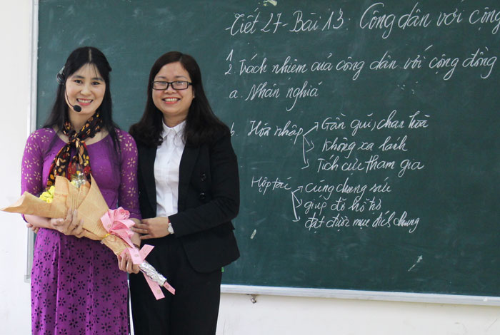 Cô giáo Nguyễn Thị Thanh Nhàn thi GVDG cấp Thành phố