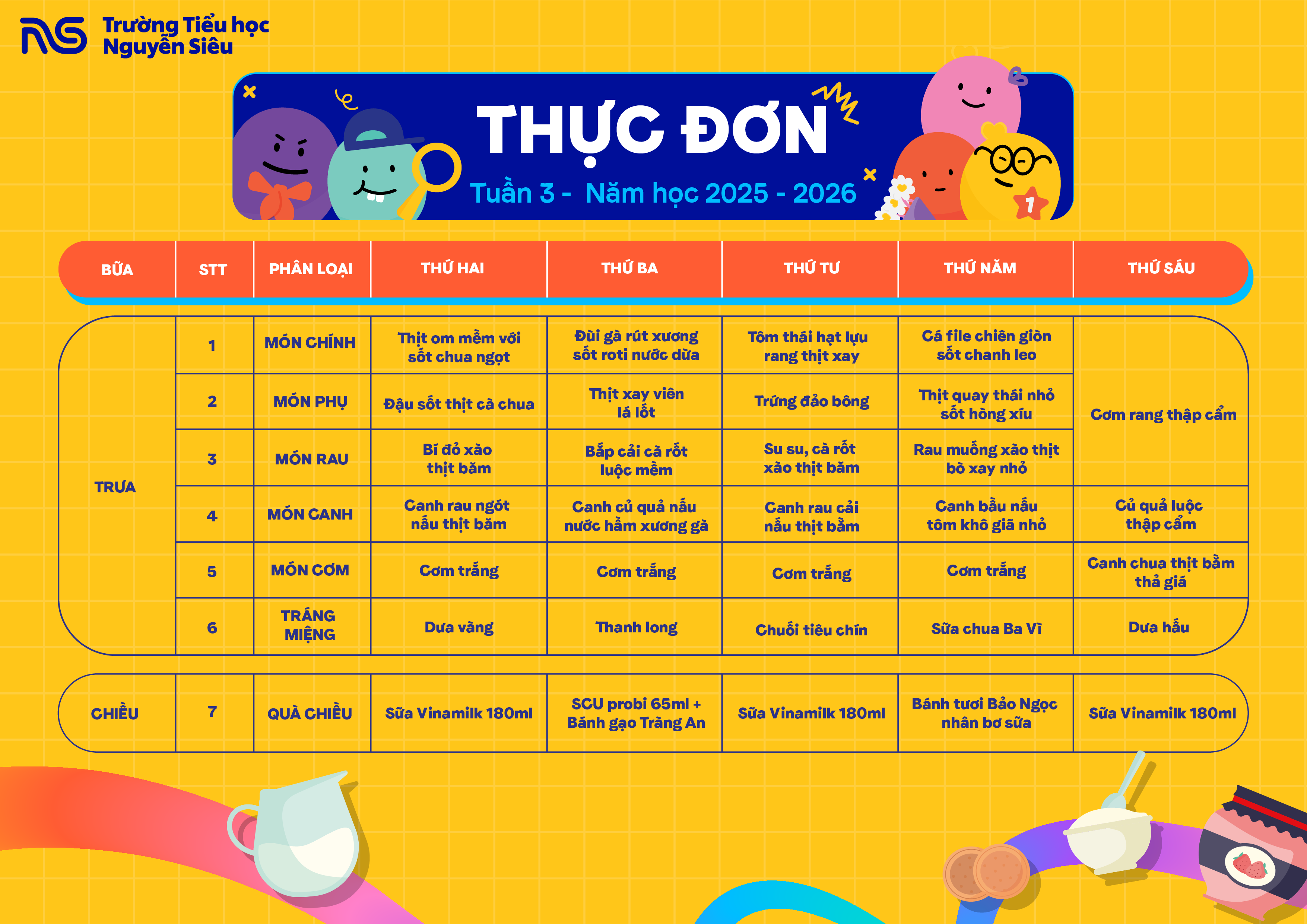 Thực đơn tuần 3
